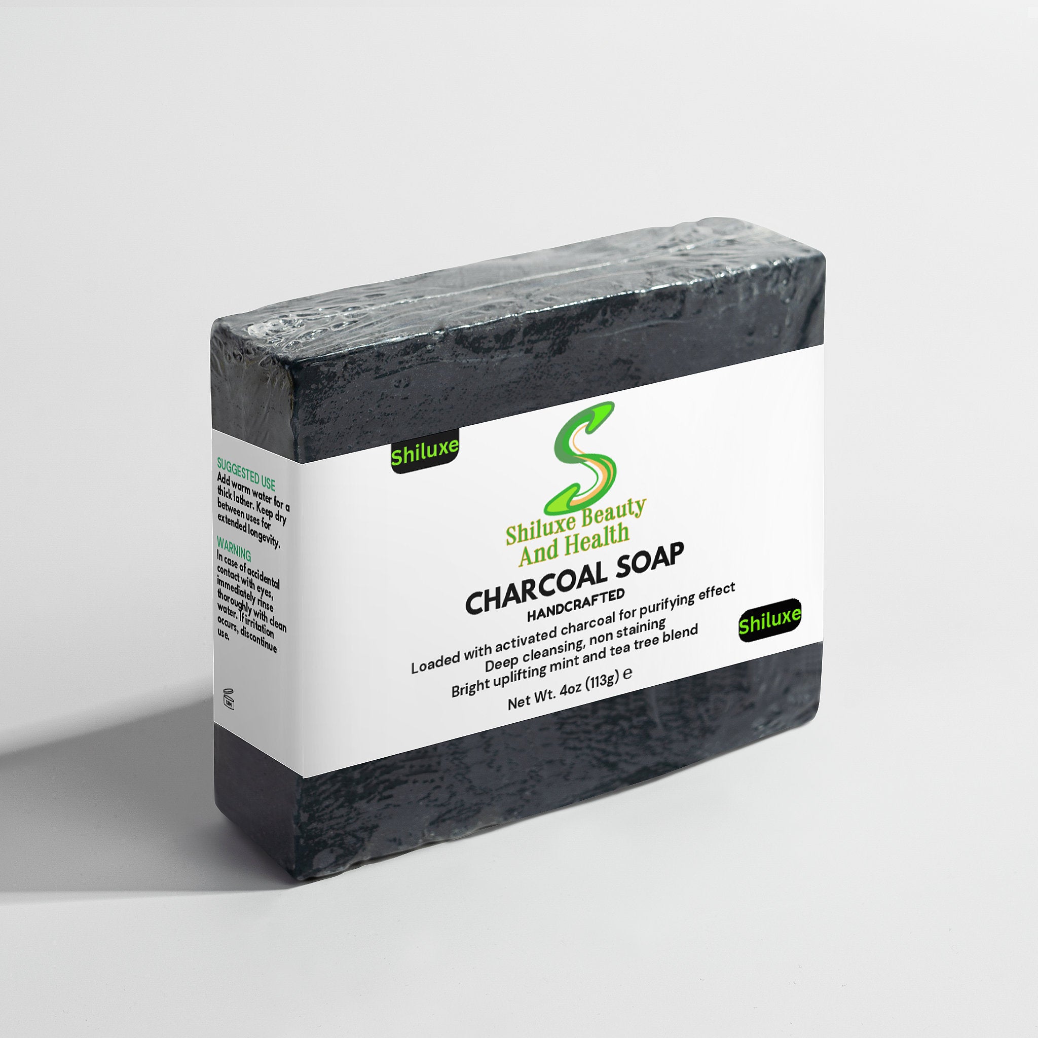 Charcoal Soap & Facial Cleanser For Acne, Oily Skin, Dark Spots, & Blemishes, For Both Men & Women, Made With Aloe Vera, Activated Charcoal, Vitamin E, & Tea Tree Blend- Paraben-Free (Pack of 2)